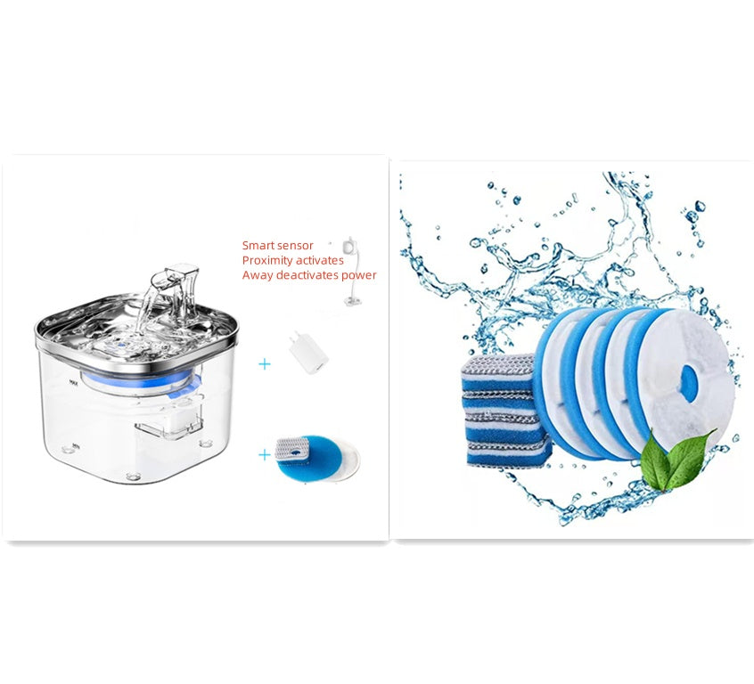 Stainless Steel Automatic Circulation Pet Water Fountain