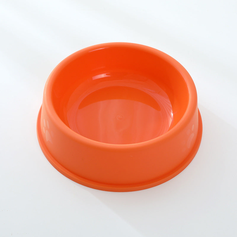 Frosted Footprint Plastic Pet Food Water Bowl