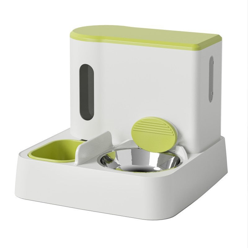 Automatic Cat Feeder Water Dispenser Integrated Double Bowl