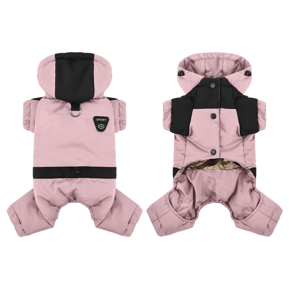 Thermal Dog Winter Coat Waterproof Hooded Snowsuit