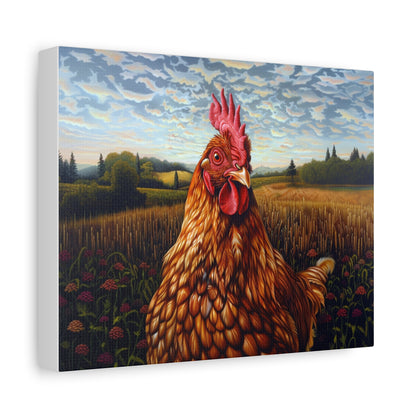 Rhode Island Red "Sunny" Chicken Canvas 1.25"