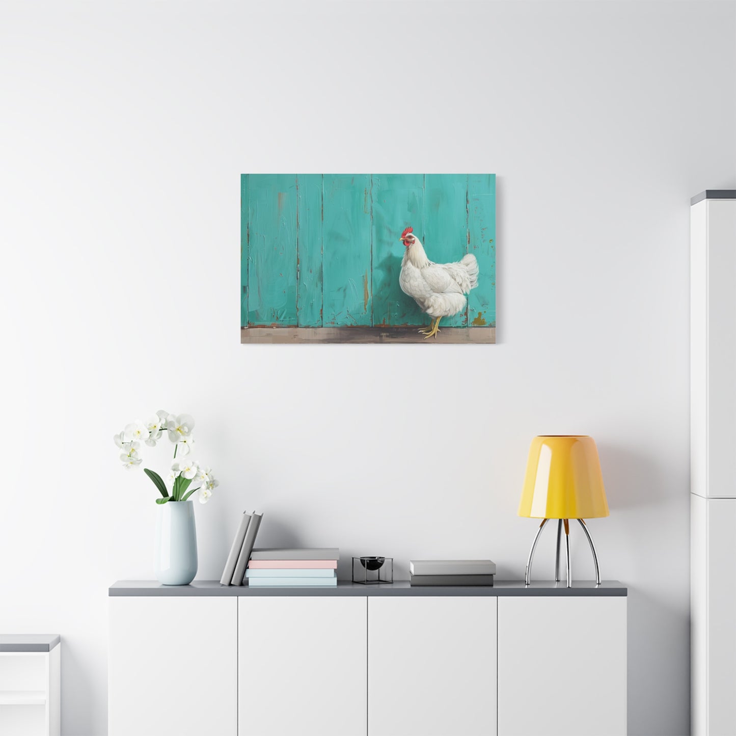 Leghorn "Pearl" Chicken Canvas 1.25"