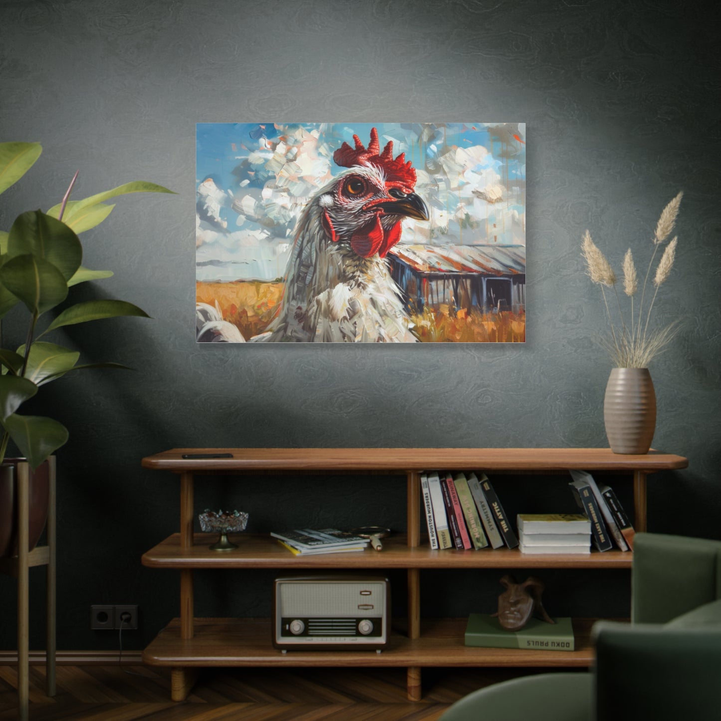 Leghorn "Cloud" Chicken Canvas 1.25"