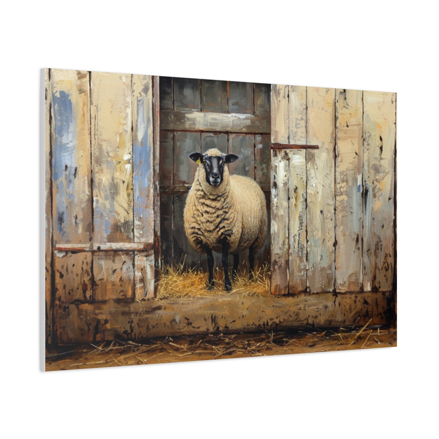 Suffolk "Sophie" Sheep Canvas 1.25"