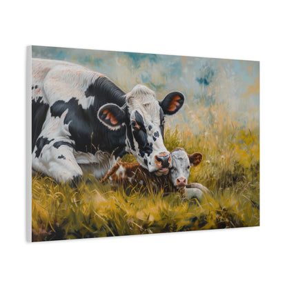 Holstein "Bella and Hazel" Friesian Cow Canvas 1.25"