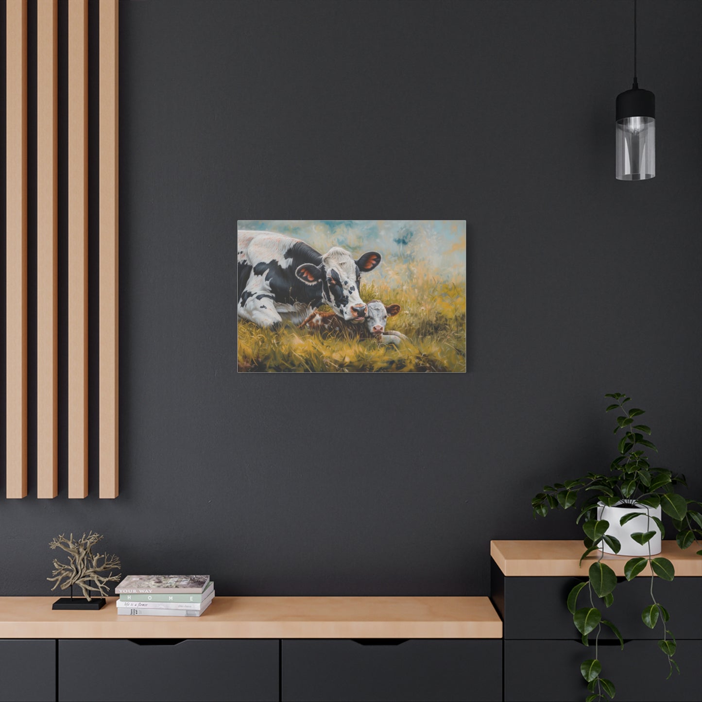 Holstein "Bella and Hazel" Friesian Cow Canvas 1.25"