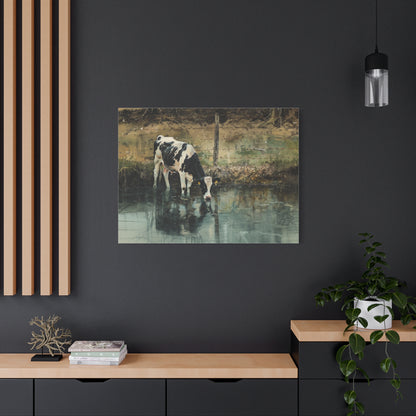 Holstein "River" Friesian Cow Canvas 1.25"