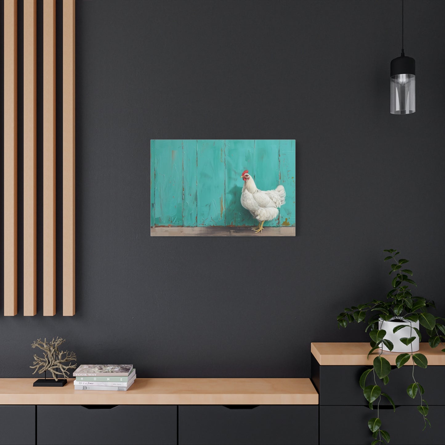 Leghorn "Pearl" Chicken Canvas 1.25"