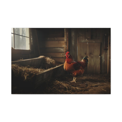 Rhode Island Red "Flappy" Chicken Canvas 1.25"