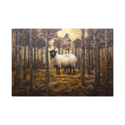 Suffolk "Jasper" Sheep Canvas 1.25"