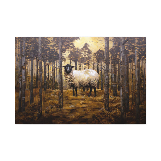 Suffolk "Jasper" Sheep Canvas 1.25"