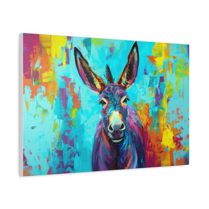 Donkey "Confetti" Fauvism Canvas 1.25"