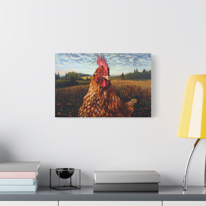 Rhode Island Red "Sunny" Chicken Canvas 1.25"