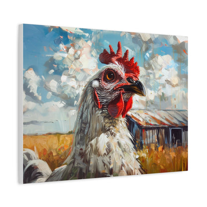 Leghorn "Cloud" Chicken Canvas 1.25"