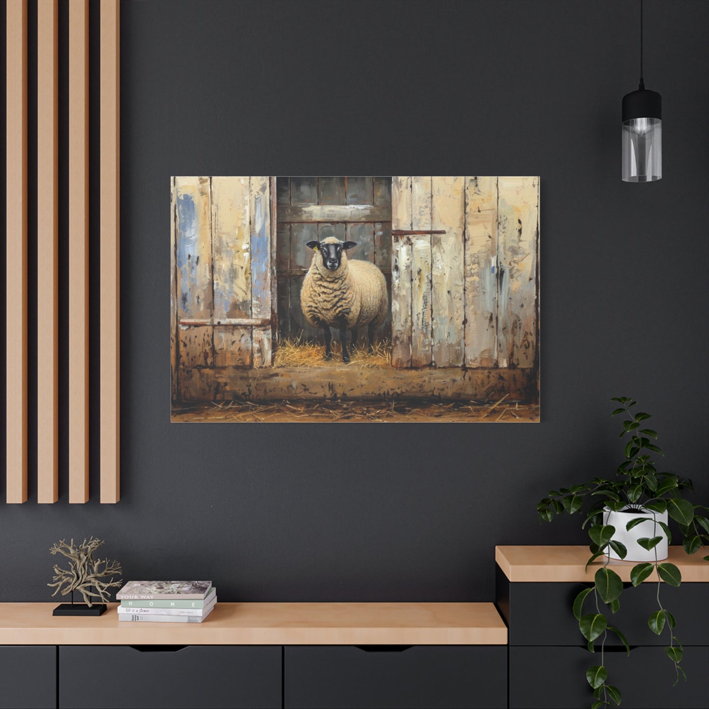 Suffolk "Sophie" Sheep Canvas 1.25"