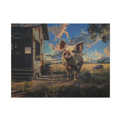 Gloucestershire "Winston" Pig Canvas 1.25"