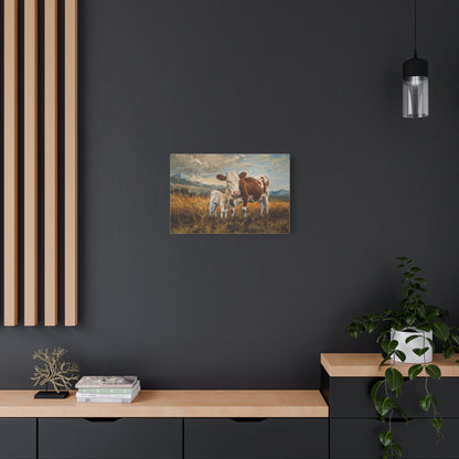 Holstein "Rosie and Pearl" Friesian Cow Canvas 1.25"