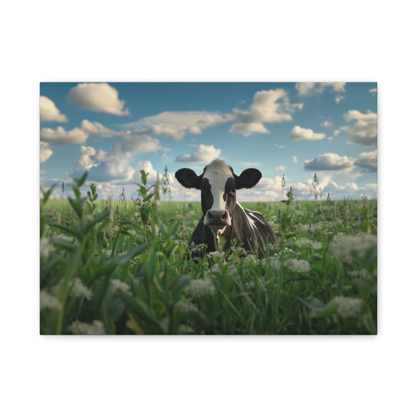 Holstein "Sky" Friesian Cow Canvas 1.25"