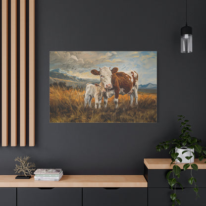 Holstein "Rosie and Pearl" Friesian Cow Canvas 1.25"