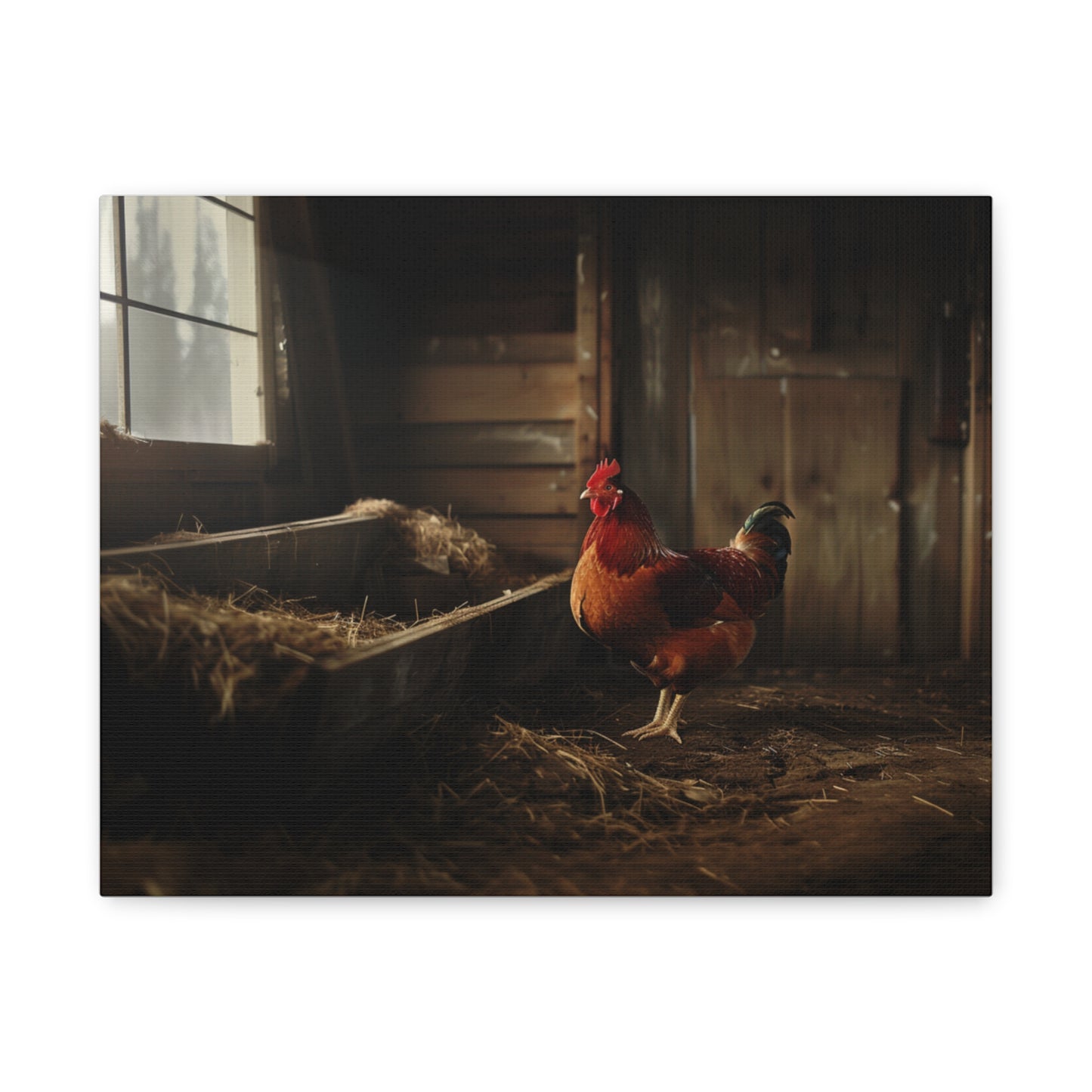 Rhode Island Red "Flappy" Chicken Canvas 1.25"