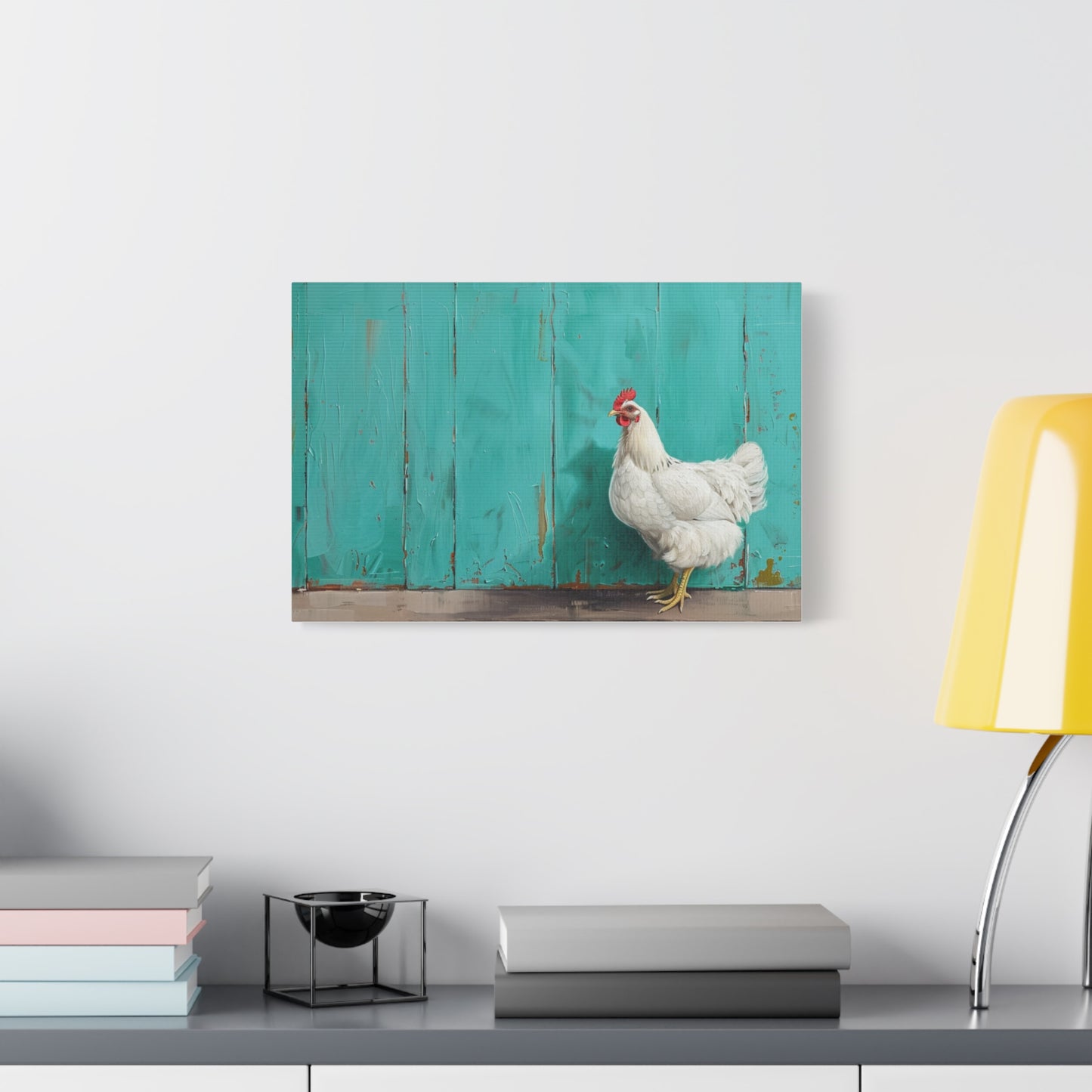 Leghorn "Pearl" Chicken Canvas 1.25"