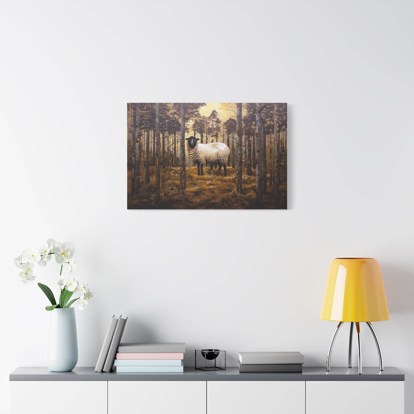 Suffolk "Jasper" Sheep Canvas 1.25"