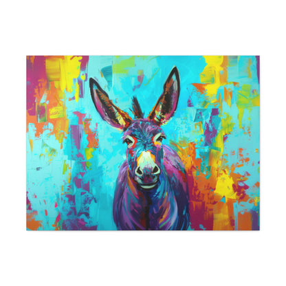 Donkey "Confetti" Fauvism Canvas 1.25"