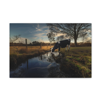 Holstein "Trixie" Friesian Cow Canvas 1.25"