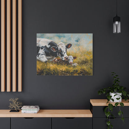 Holstein "Bella and Hazel" Friesian Cow Canvas 1.25"