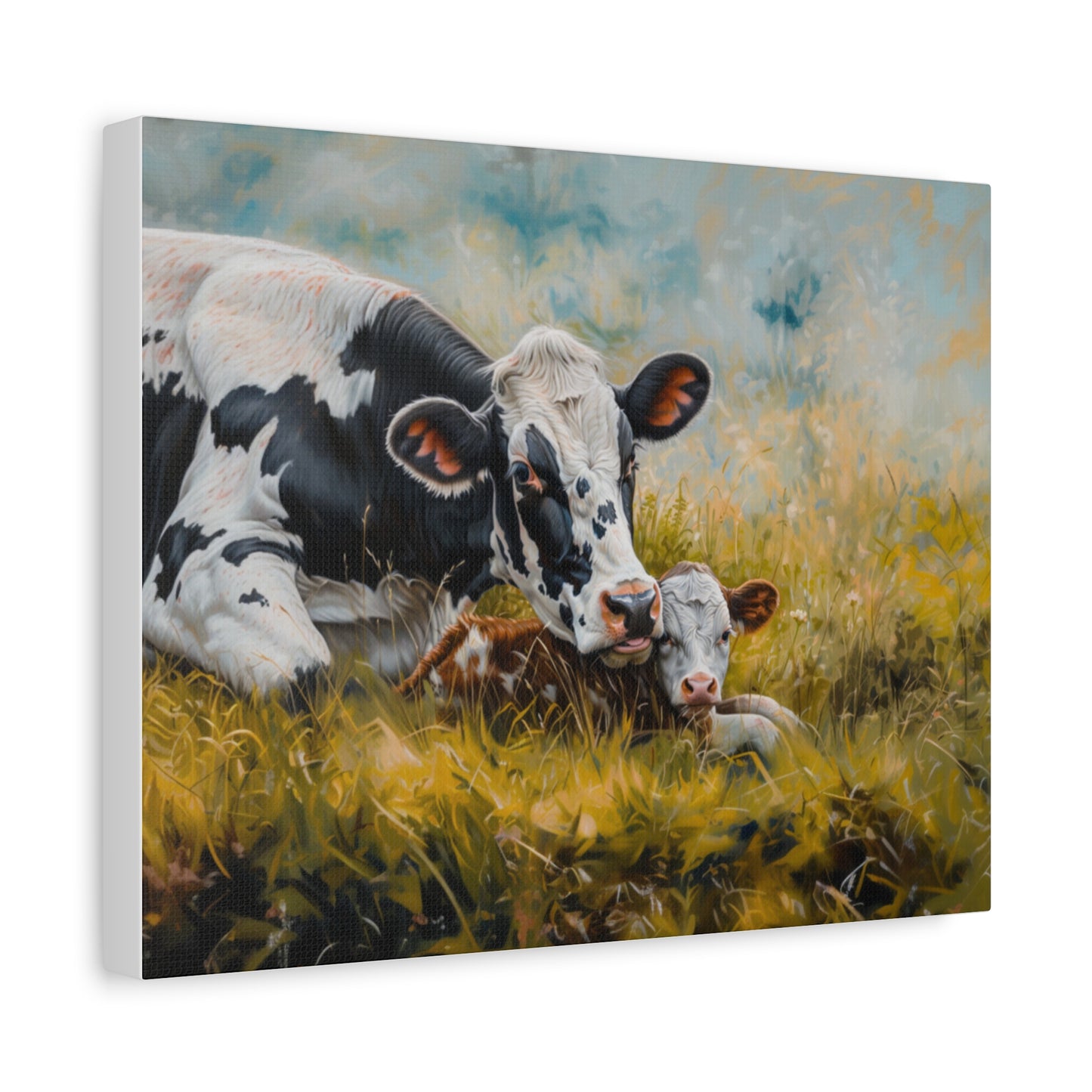 Holstein "Bella and Hazel" Friesian Cow Canvas 1.25"