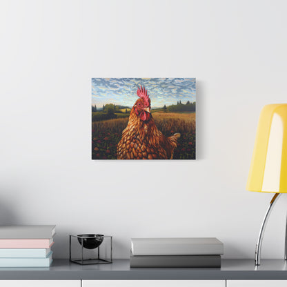 Rhode Island Red "Sunny" Chicken Canvas 1.25"