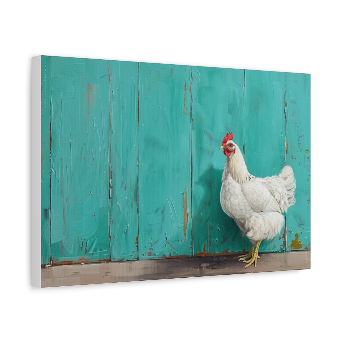 Leghorn "Pearl" Chicken Canvas 1.25"