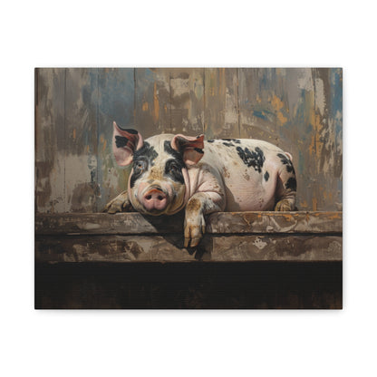 Gloucestershire "Millie" Pig Canvas 1.25"