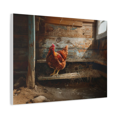 Rhode Island Red "Henny Penny" Chicken Canvas 1.25"