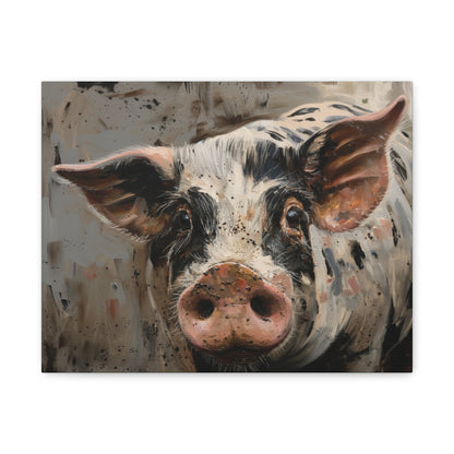 Gloucestershire "Luna" Pig Canvas 1.25"