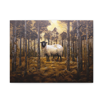 Suffolk "Jasper" Sheep Canvas 1.25"