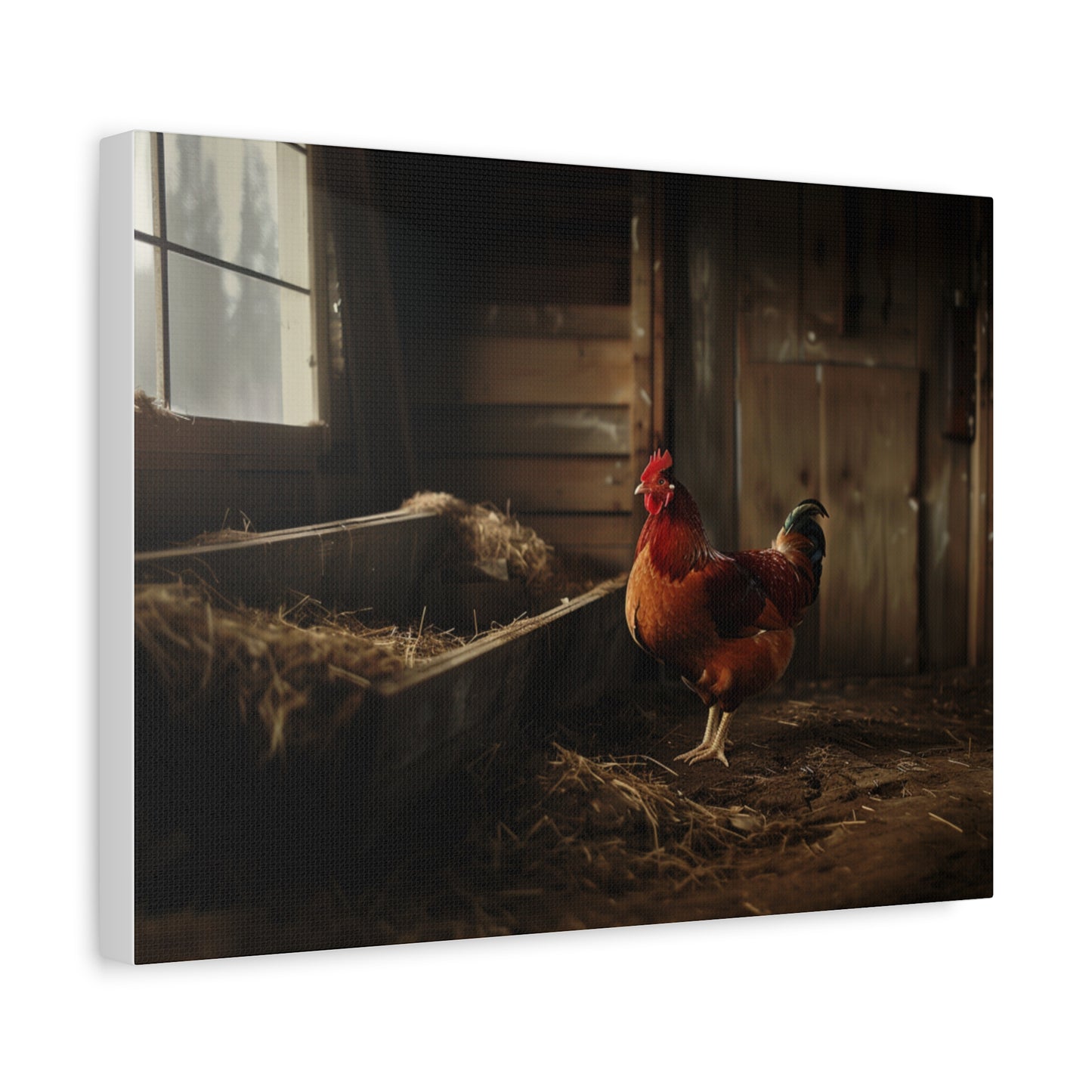 Rhode Island Red "Flappy" Chicken Canvas 1.25"