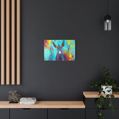 Donkey "Confetti" Fauvism Canvas 1.25"