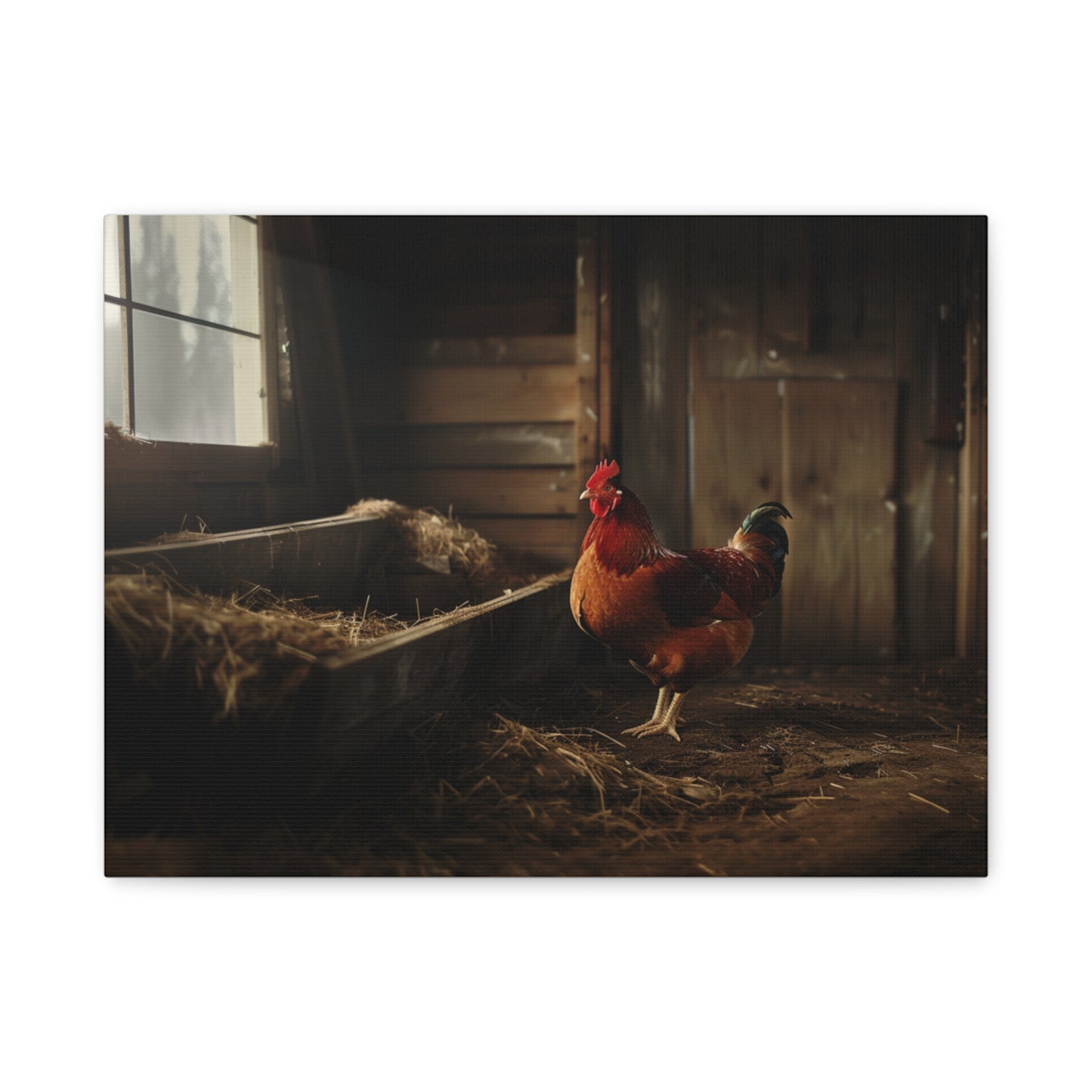 Rhode Island Red "Flappy" Chicken Canvas 1.25"