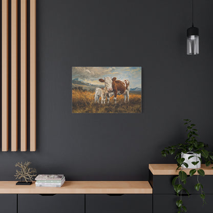 Holstein "Rosie and Pearl" Friesian Cow Canvas 1.25"