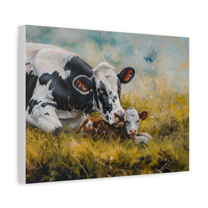 Holstein "Bella and Hazel" Friesian Cow Canvas 1.25"