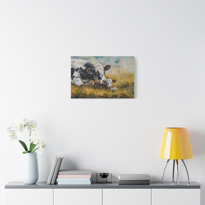 Holstein "Bella and Hazel" Friesian Cow Canvas 1.25"