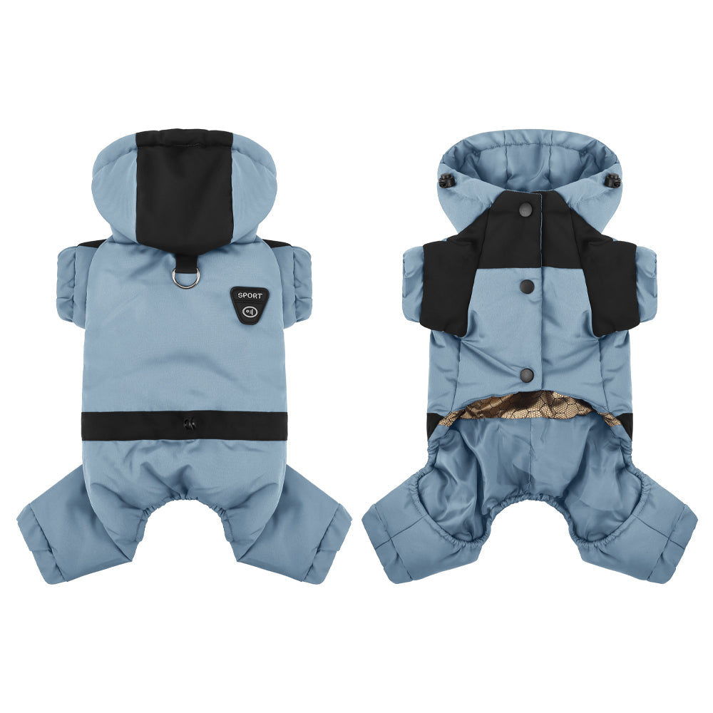 Thermal Dog Winter Coat Waterproof Hooded Snowsuit