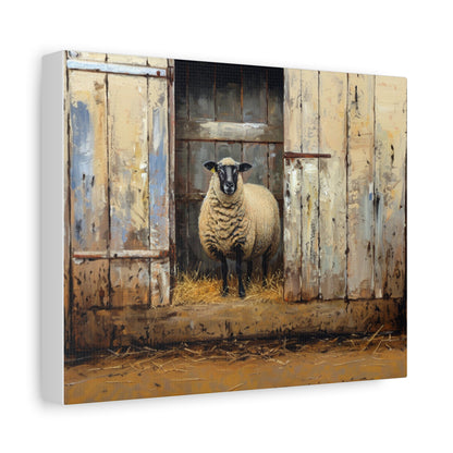 Suffolk "Sophie" Sheep Canvas 1.25"