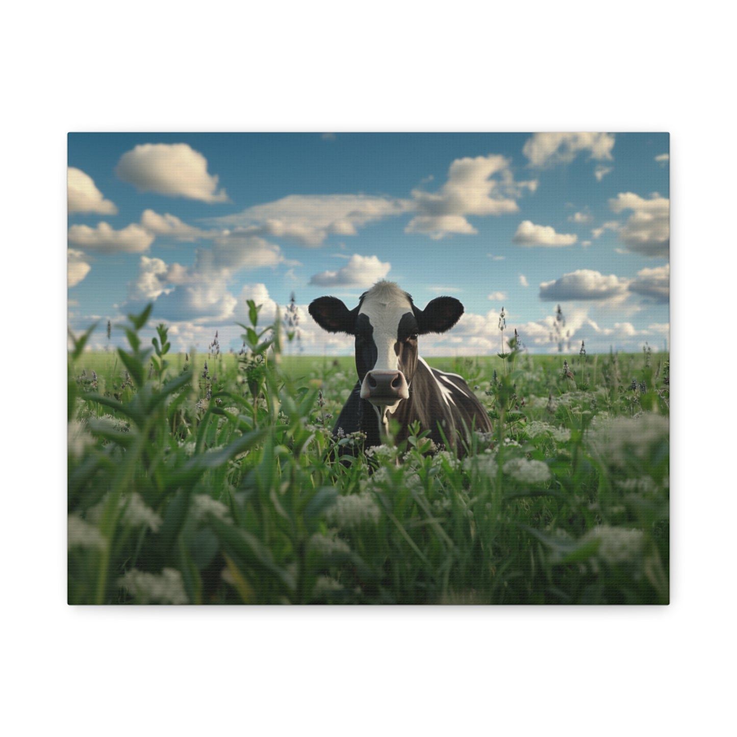 Holstein "Sky" Friesian Cow Canvas 1.25"