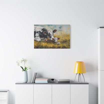 Holstein "Bella and Hazel" Friesian Cow Canvas 1.25"