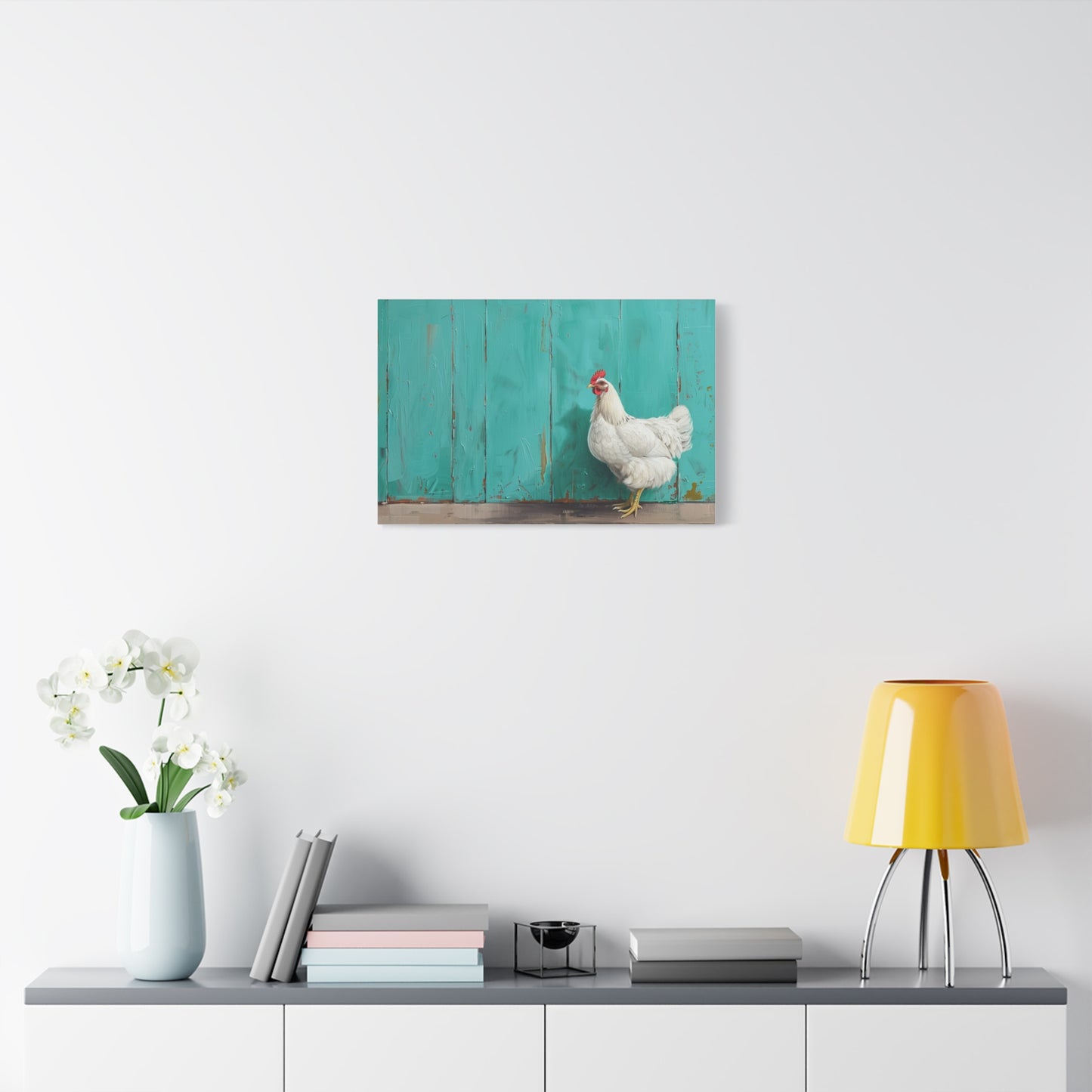 Leghorn "Pearl" Chicken Canvas 1.25"