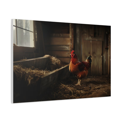 Rhode Island Red "Flappy" Chicken Canvas 1.25"