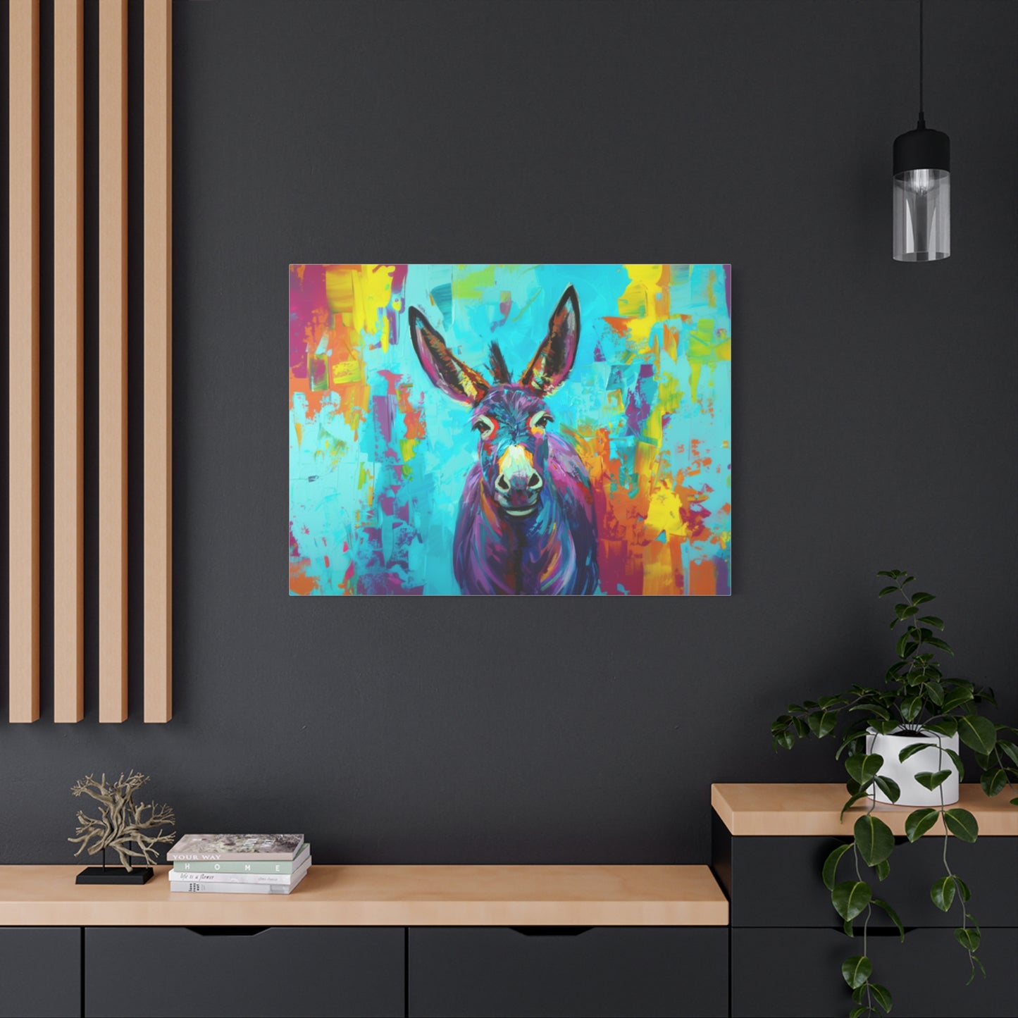 Donkey "Confetti" Fauvism Canvas 1.25"