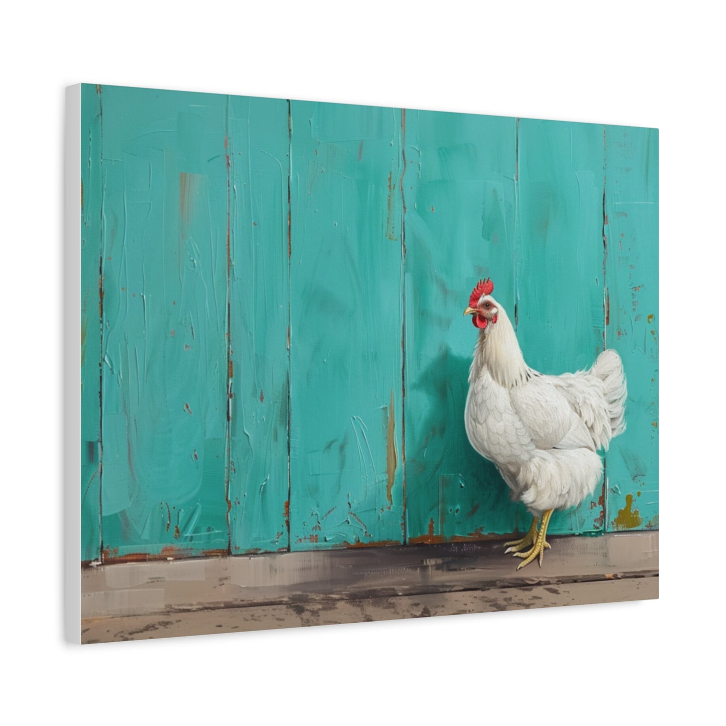 Leghorn "Pearl" Chicken Canvas 1.25"